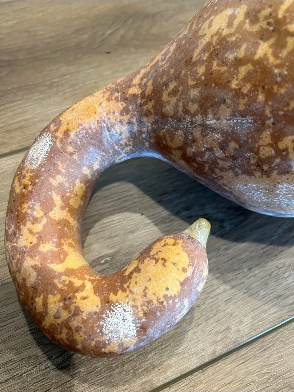 Decorative Rustic Gourd Accent - Orange Speckle